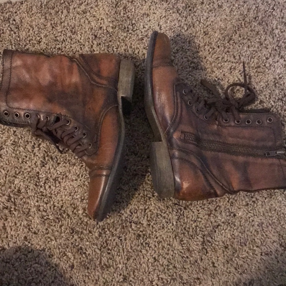Steve Madden moto lace up boots